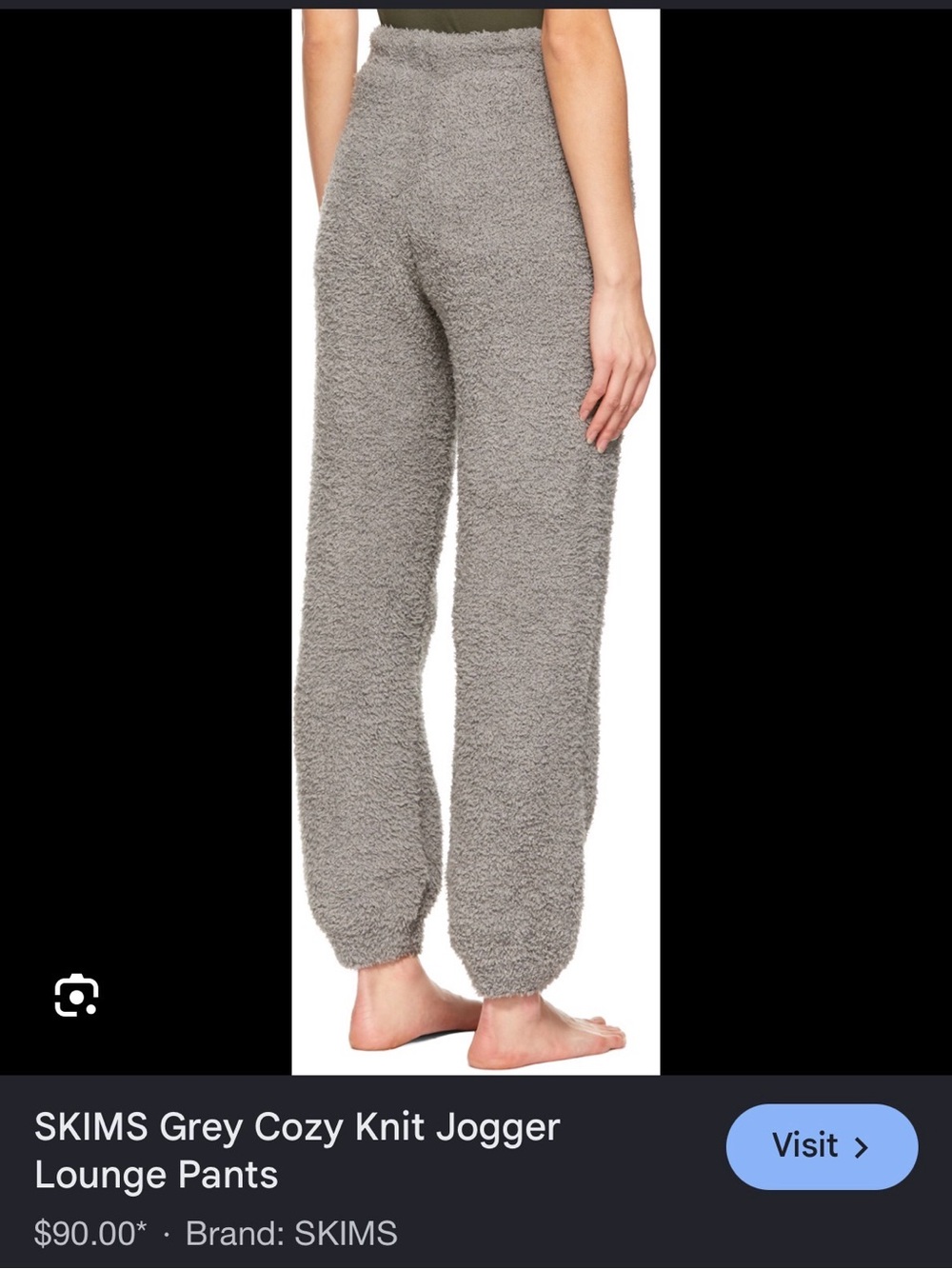 SKIMS Heather Grey Cozy Knit Jogger Pants